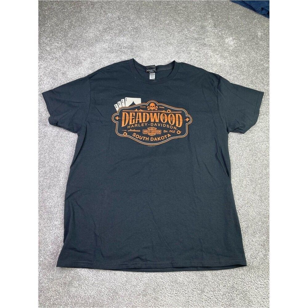 Harley-Davidson Men's Black Deadwood Graphic T-Shirt Large